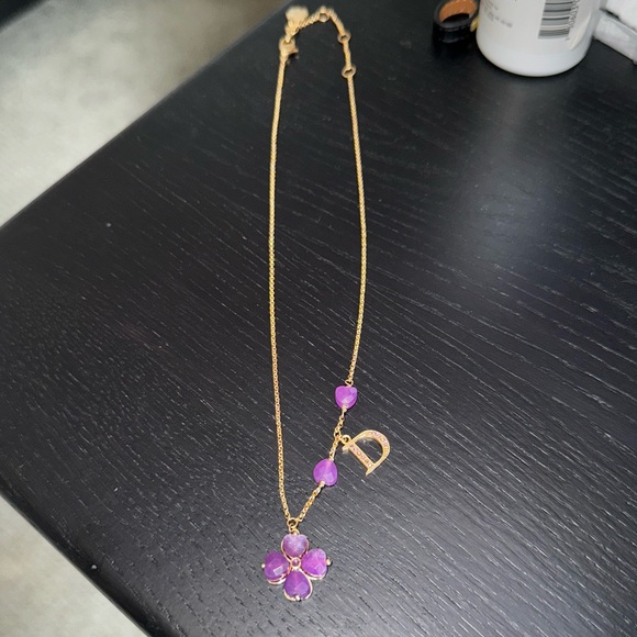 Christian Dior Crystal & Jadeite Clover Necklace | NWOT - Picture 6 of 8